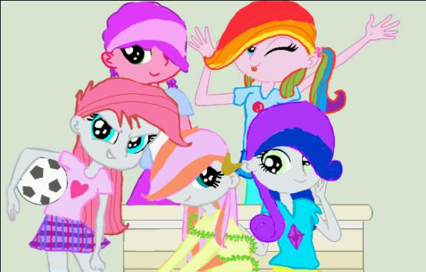 The 5 curious ponies