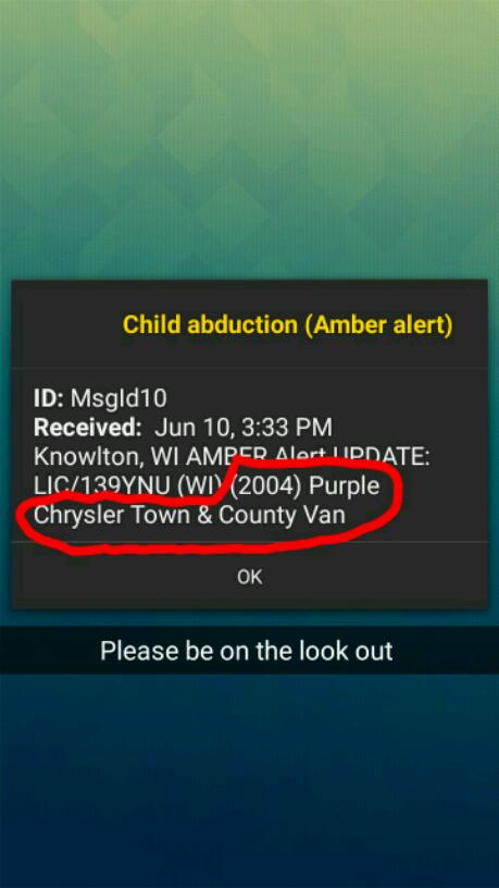 Amber alert