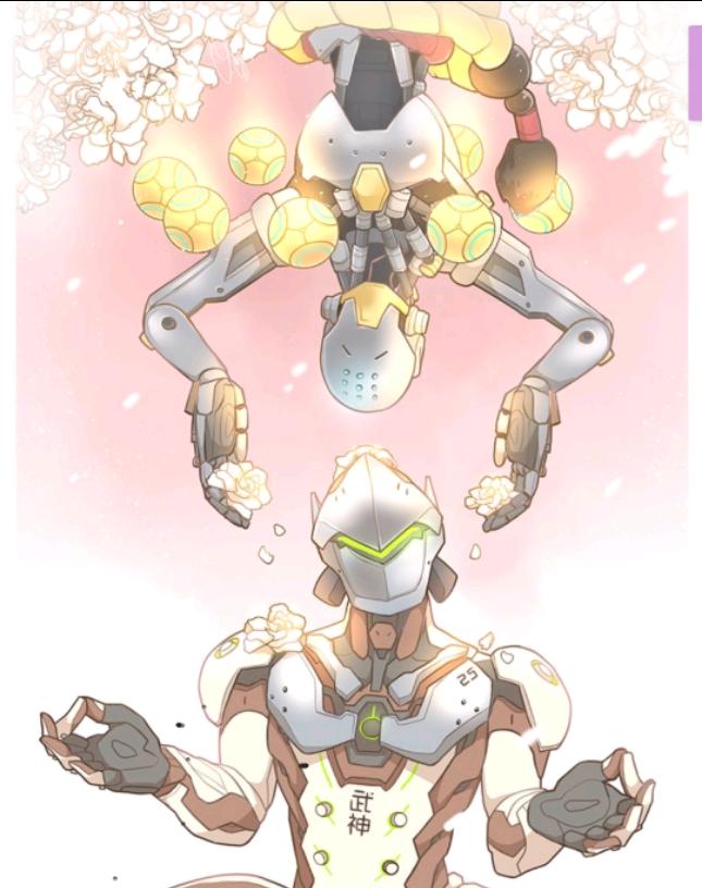 Genji x Zenyatta (SFW)