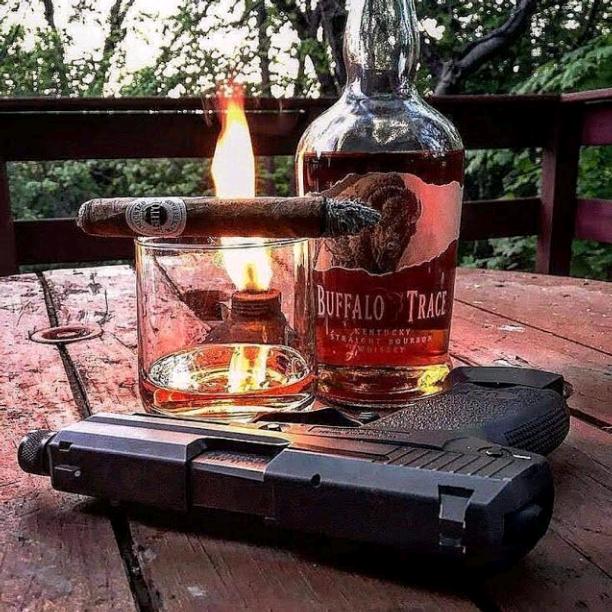 Shotgun and whisky