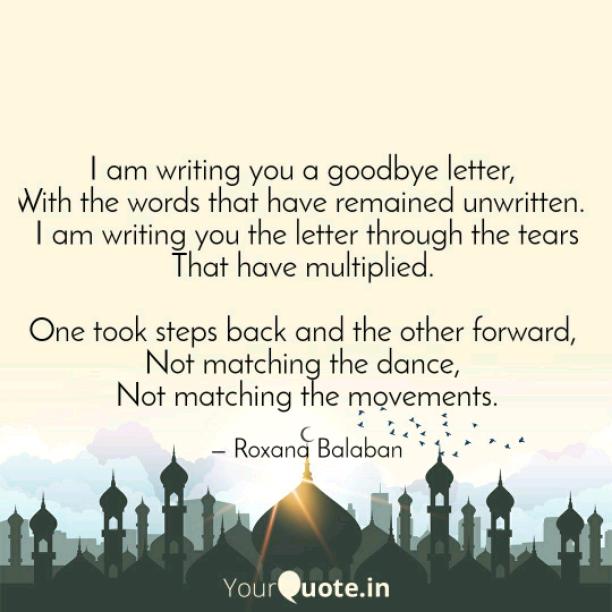 Goodbye letter