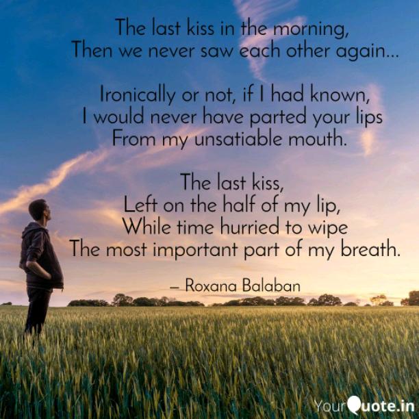 The last kiss