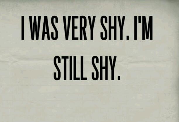 I AM STILL SHY...