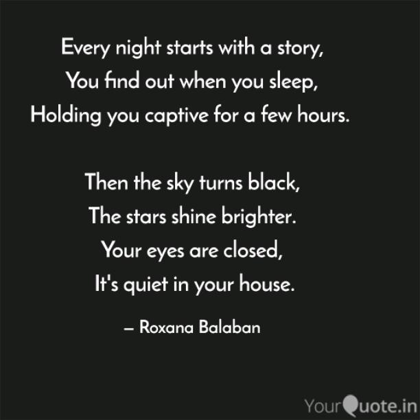 Every night starts with a story