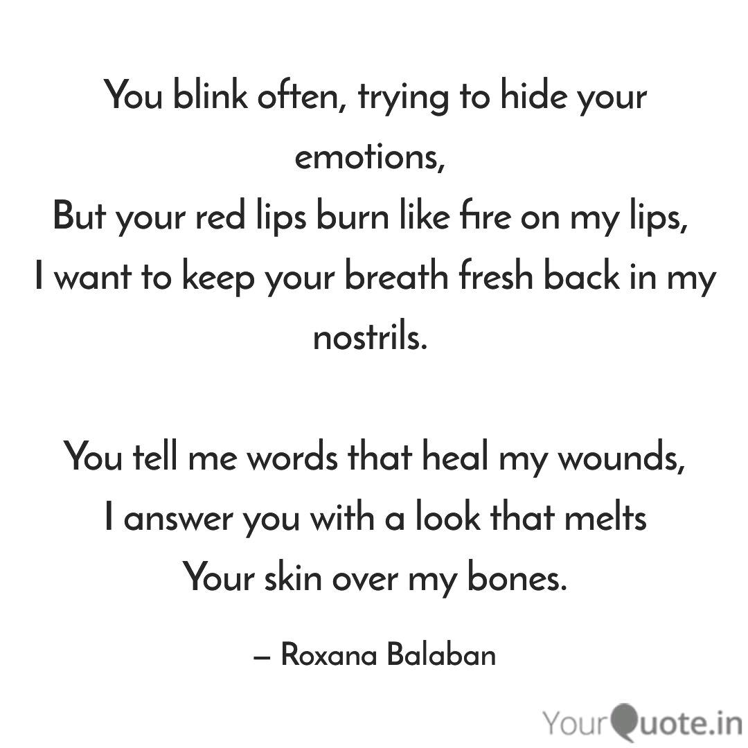 Your skin over my bones