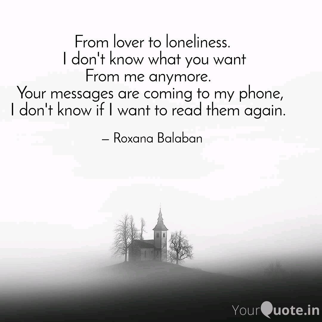 From lover to loneliness
