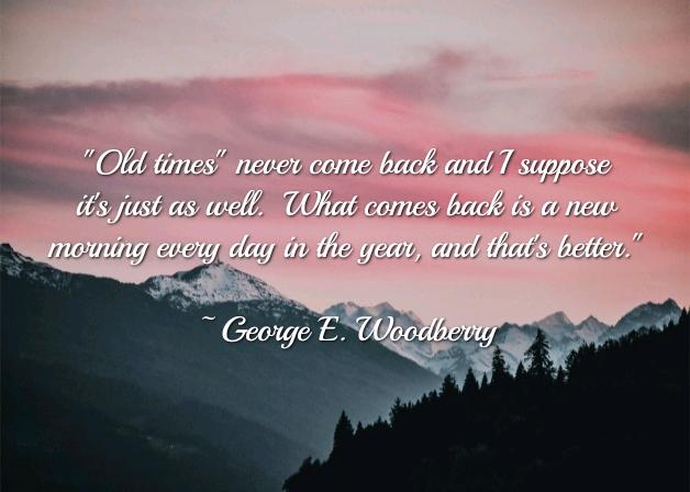 A saying by George E Woodbury