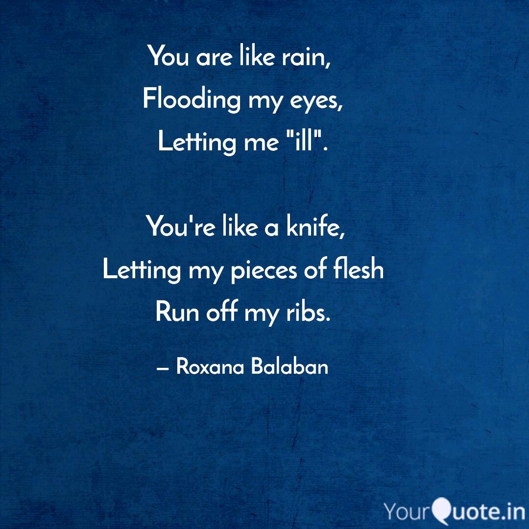You are like rain