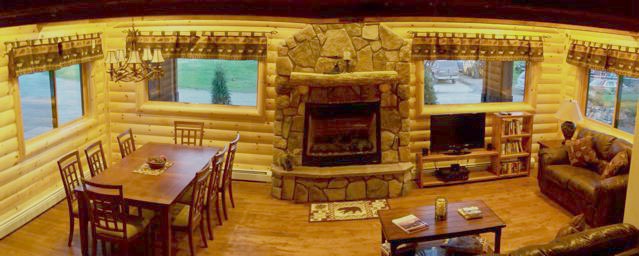 Interior Log Siding Ads the Complete Log Home Atmosphere